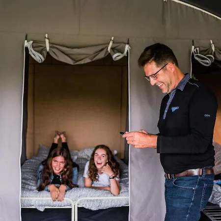 Tent On A Campsite, Bordering The Forest, Luxembourg At 27 Km * Medernach
